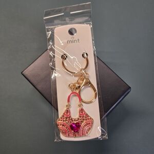 Pink Gold Handbag Keychain Bag Charm NWT